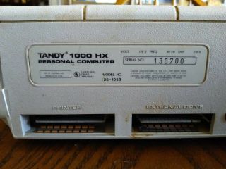 Tandy 1000 HX Vintage Computer PC Model 25 - 1053 Dual Disk Drive RARE 3