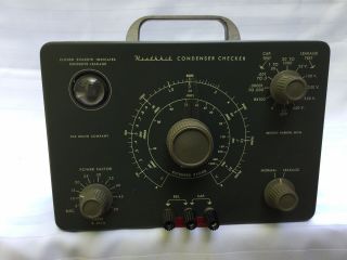Heathkit Model C - 3 Vintage Condenser Checker With Green Eye.