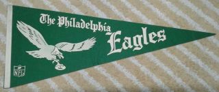 Vtg Philadelphia Eagles Full Size Nfl Football Pennant Early 1960s