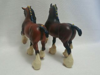 Breyer Rare Classic Bay Shire A & Shire B From The Delivery Wagon Set 2003 - 2004 4