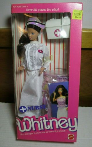 1987 Barbie Misb Nurse Whitney Doll Figure Mattel 4405