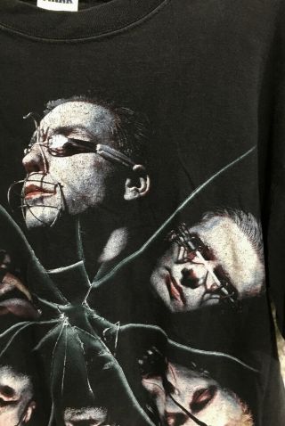 Vintage 1998 90 ' s Rammstein Set in Sucht Concert Tour Blue Grape T Shirt Large 2