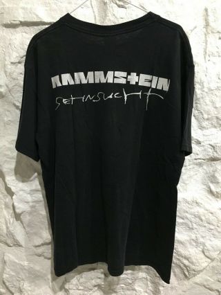 Vintage 1998 90 ' s Rammstein Set in Sucht Concert Tour Blue Grape T Shirt Large 7