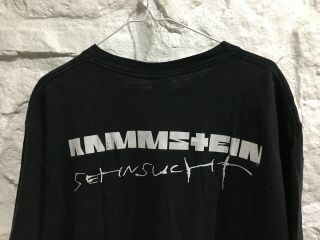 Vintage 1998 90 ' s Rammstein Set in Sucht Concert Tour Blue Grape T Shirt Large 8