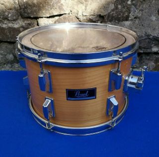 Vintage & Rare Pearl Professional Dlx 12 " X 8 " Mounted Tom Natural Birch Finish