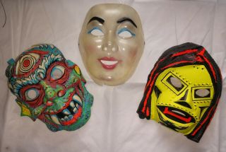 Set Of Vintage Halloween Masks