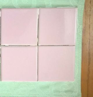 25 Vintage Pink Ceramic Wall Tile 4.  25 " X 4.  25 "