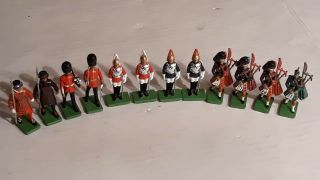 12 Vintage W Britain 1990 Metal Figures