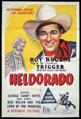 Vintage Movie 16mm Heldorado Feature 1946 Film Western Roy Rogers