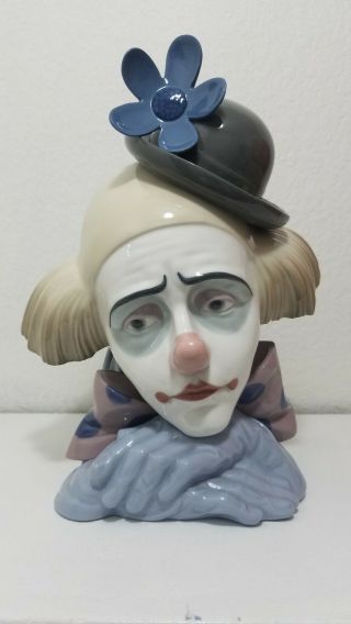 Lladro " Pensive Clown " Retired Vintage Figurine 5130
