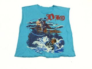 Dio 1984 Vtg Sleeveless Crop Top Concert T - Shirt Holy Diver Tour Black Sabbath2