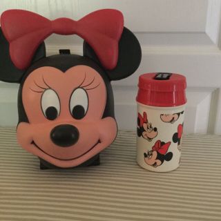 [great Condition] Vintage Disney Aladdin Minnie Mouse Head Lunch Box