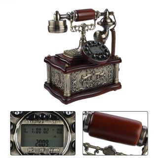 Retro Vintage Push Button Antique Telephone Dial Desk Phone Home Decor Classical 6