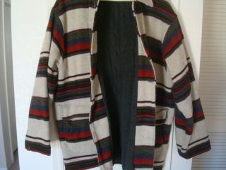 Vtg WOOLRICH Southwest Stripe Blanket Wool Jacket Coat USA Mens Sz XL GUC 7