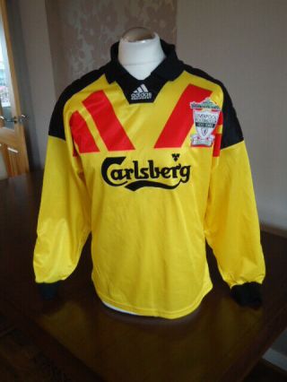 Liverpool 1992 Adidas Centenary Goalkeeper Shirt Med / Lge Rare Vintage