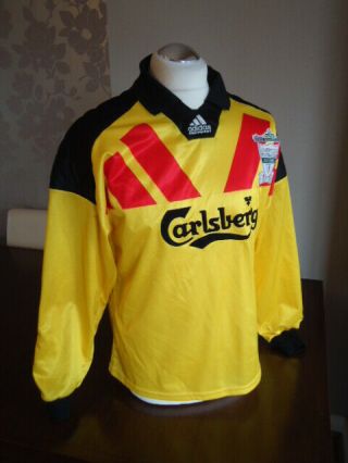 LIVERPOOL 1992 adidas Centenary GOALKEEPER Shirt MED / LGE Rare Vintage 5