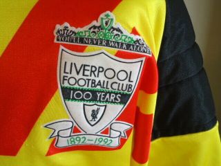 LIVERPOOL 1992 adidas Centenary GOALKEEPER Shirt MED / LGE Rare Vintage 6