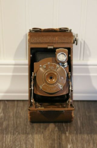 Vintage Kodak 37610 No.  0 Kodo Brown Folding Bellows Camera Eastman Rare