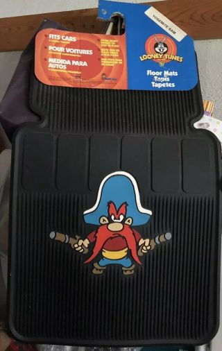 Yosemite Sam Rubber Front Car Floor Mats Vintage