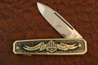 Vintage Parker Imai Spirit Of America Stainless Steel Coffin Jack Knife (5811)