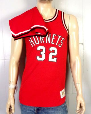 Vtg 80s Russell Athletic Delaware State Hornets Basketball Uniform Jersey Shorts