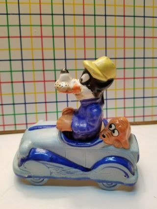 Vintage Disney ' s Goofy and Puppy Pluto Driving Car | Salt & Pepper Shakers 6