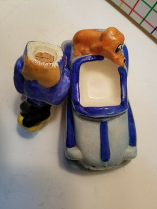 Vintage Disney ' s Goofy and Puppy Pluto Driving Car | Salt & Pepper Shakers 7