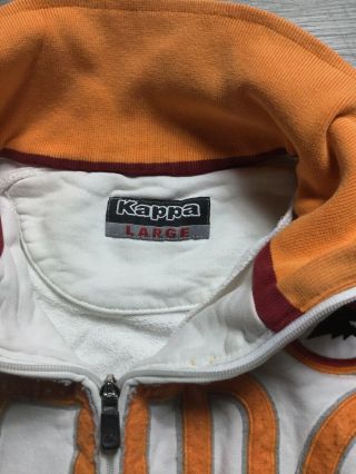 Vintage 90s Kappa AS Roma Full Zip Embroidered Jacket Soccer Large Mens 2