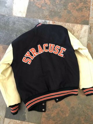 Vintage Syracuse Orangemen Delong Letterman/varsity Jacket,  Sz Men’s Small
