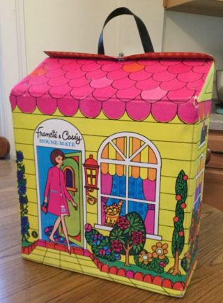 1966 Mattel Francie & Casey House - Mate Carrying Case Storage 5092 Barbie
