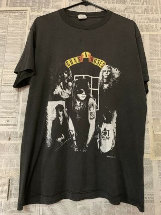 Vtg 80s Guns N Roses Appetite For Destruction Heavy Metal Hard Rock T - Shirt