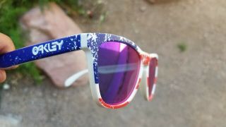 OAKLEY FROGSKINS OLD GLORY USA VINTAGE RARE X METAL 3