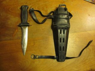 Vintage Grisbi Scuba Diving Knife With Sheath (made In Italy)