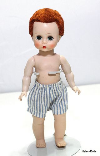 1954 - Ma Slw Boy Doll With Red Arul Color Wig - Great Face Color