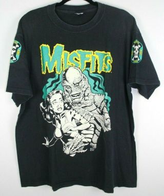 Rare Vtg 2001 The Misfits Official Road Crew Tour Shirt Sz Xl Og Creature