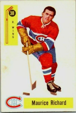 1958 - 59 Parkhurst Maurice Richard 38 Ex,  Vintage Hockey Card