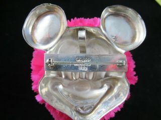 Taxco Mexican Sterling Silver Disney Mickey Mouse Pin Brooch - Vintage 2