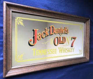 Vintage Jack Daniels Old No 7 Bar Mirror - Tennessee Whiskey
