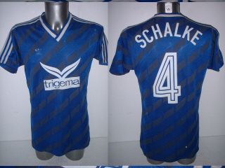 Schalke 04 Shirt Adidas Large Jersey Trikot Football Soccer Vintage Trigema 80 