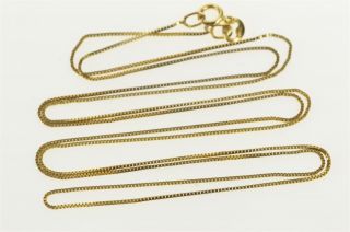 10k 0.  6mm Box Square Link Classic Simple Chain Necklace 24.  25 " Yellow Gold 08
