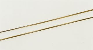 10K 0.  6mm Box Square Link Classic Simple Chain Necklace 24.  25 