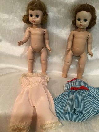 2 Vintage MADAME ALEXANDER Dolls Alexander - kins Bent Knees Dresses 2