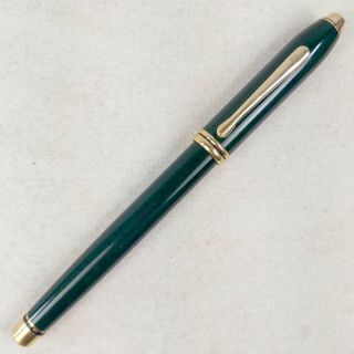 Vintage Cross Fountain Pen 585 14k - Green Marbled -
