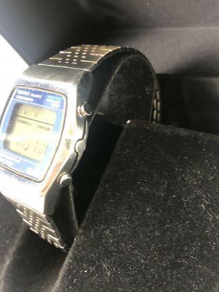 RARE Vintage Seiko Blue Chronograph Watch 0138 - 5030 W/ Box Paper 5
