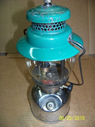 Vintage Coleman Lantern Scout 247 Kerosene Seafoam Dated 5/48
