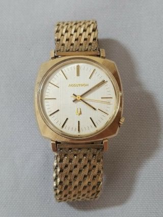Vintage Bulova Accutron 10k Rolled Gold Wrist Watch Mens