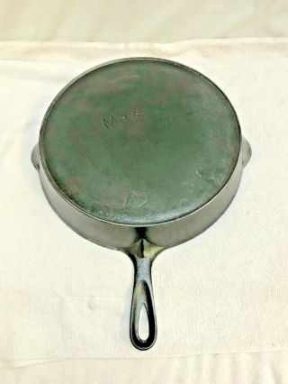 Vintage No 12 Marion Cast Iron Skillet - - Heat Ring - - 13 1/4 " - - - Marion Indiana