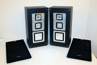Legendary Vintage Sony Apm - X250 Speakers In Square Drivers