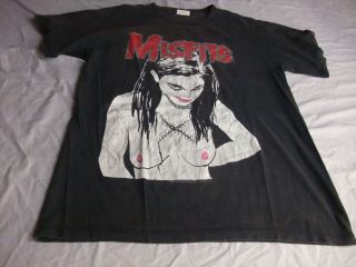 Rare Vintage Band Wild Oats Misfits Here Comes The Dead T - Shirt Size Large