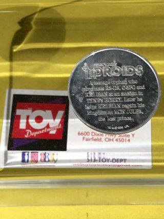 Kenner Vintage Star Wars Droids UDE Silver Coin Prototype JANN TOSH LOST Prince 3